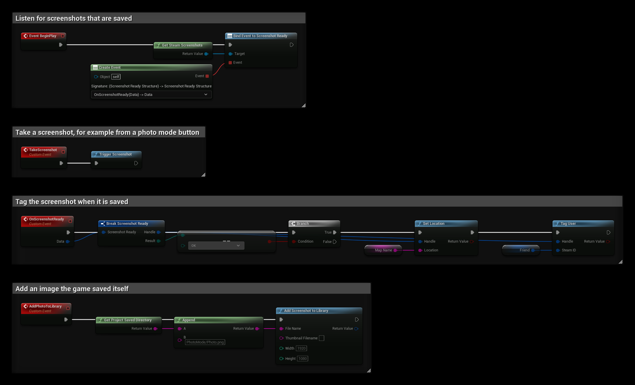 Screenshots example